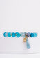 Enchanted Beaded Tassel Bracelet in Ocean Blue by Starfish Project