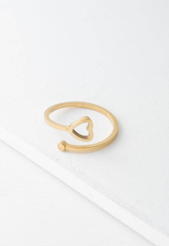 Ada Gold Heart Ring by Starfish Project