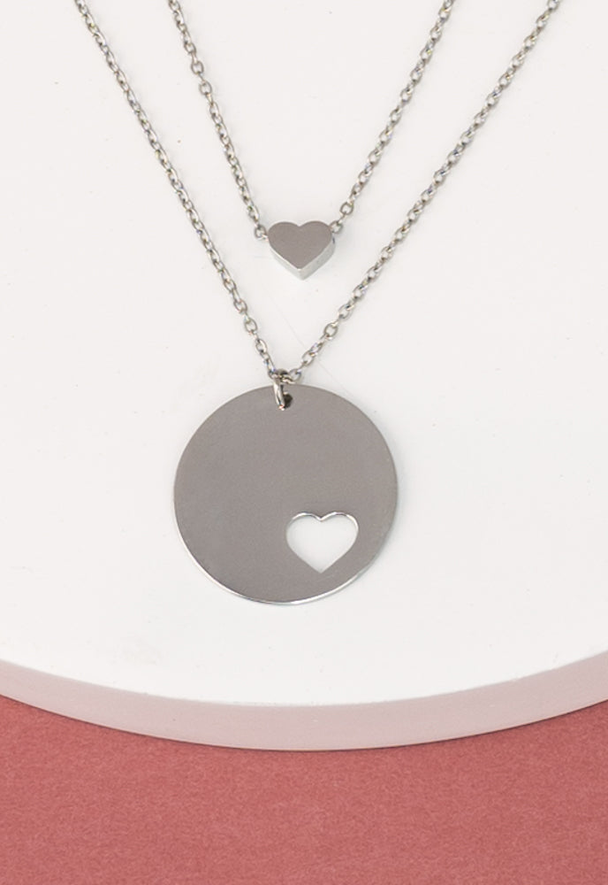 Forever In My Heart Necklace Set in Silver by Starfish Project