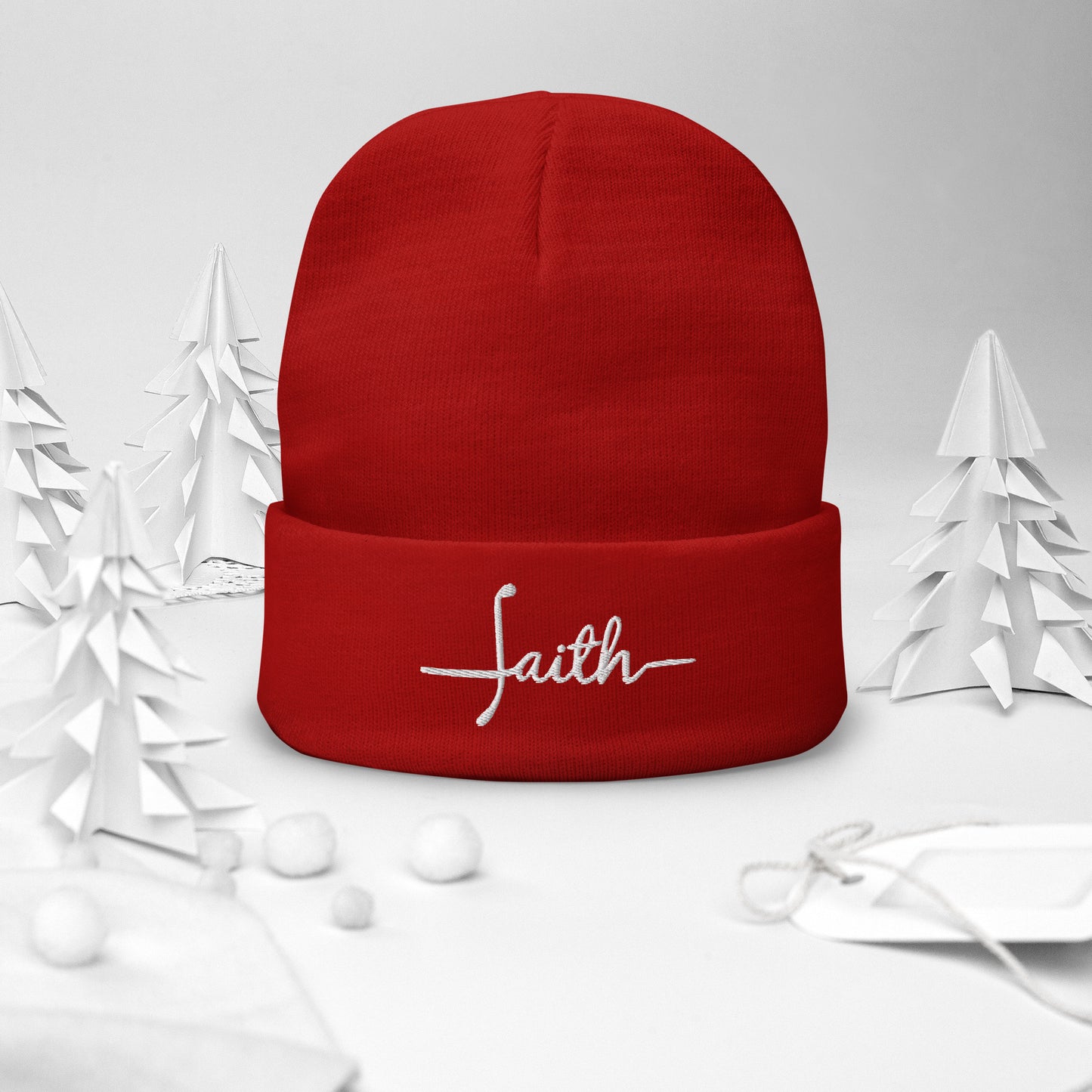Faith Embroidered Beanie
