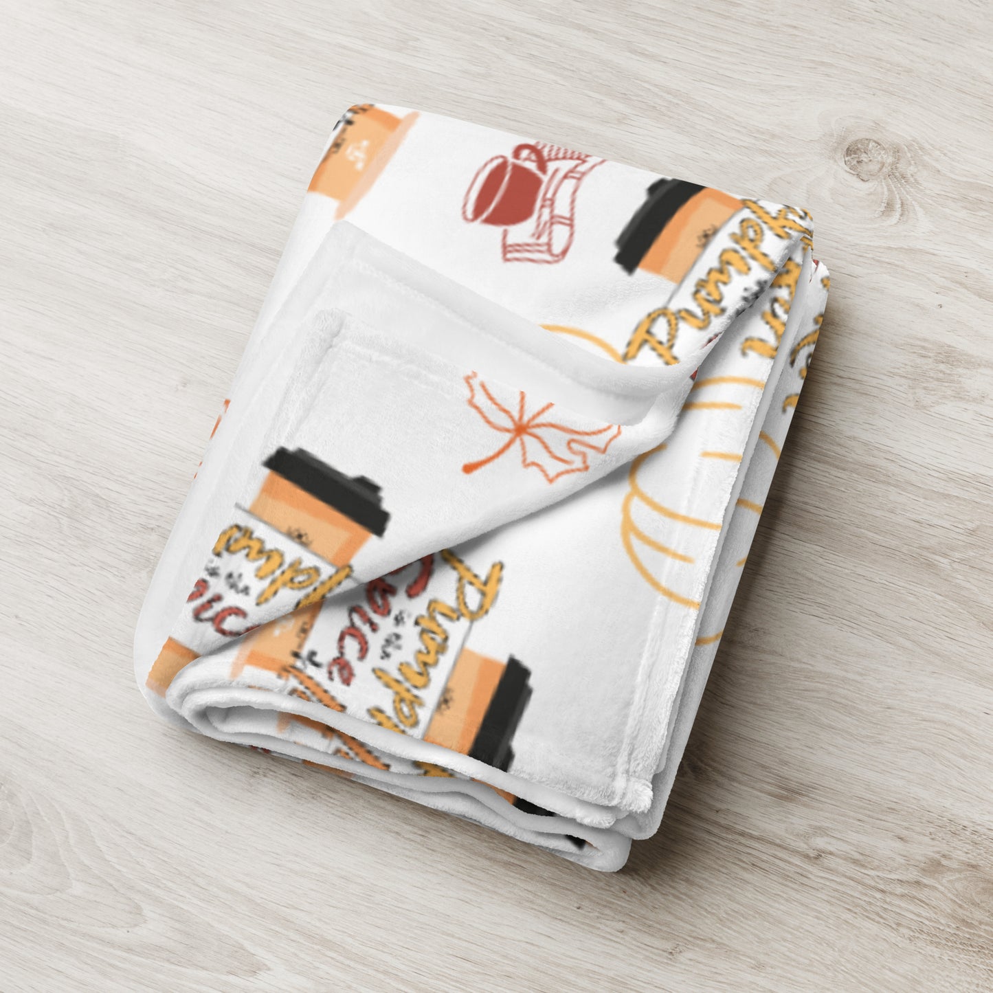 Pumpkin Spice Throw Blanket