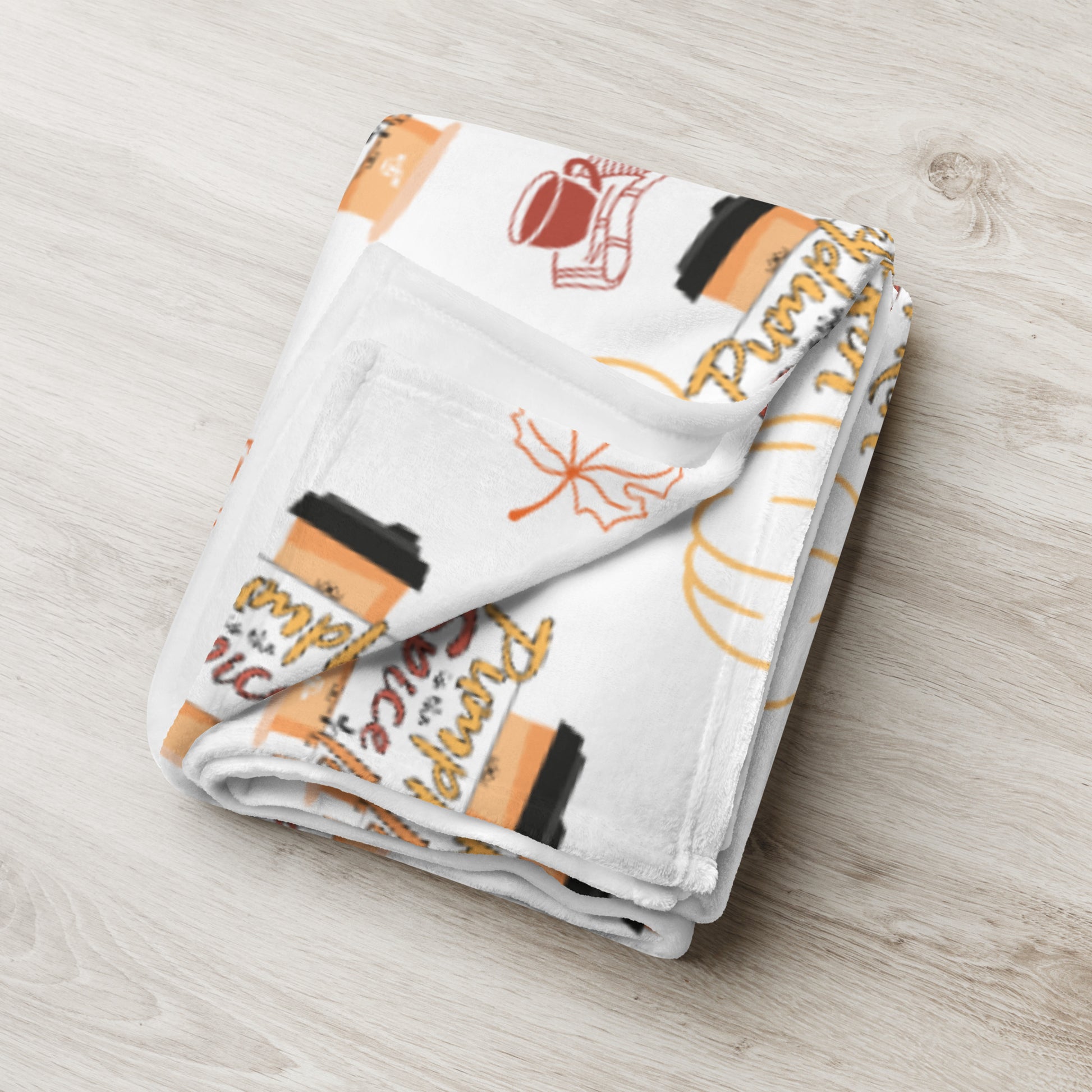 Pumpkin Spice Throw Blanket