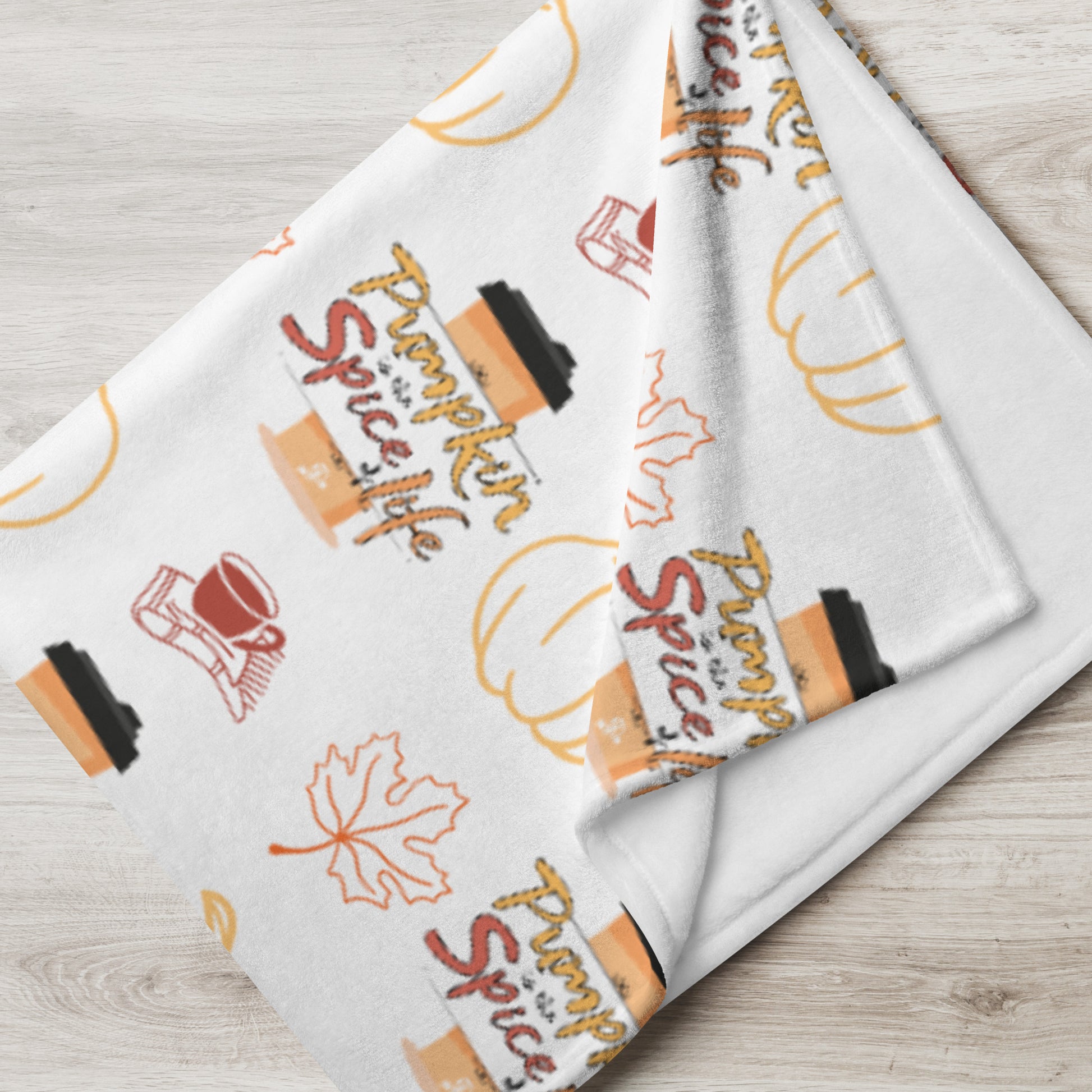 Pumpkin Spice Throw Blanket