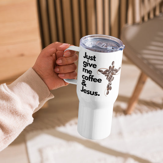 Coffee & Jesus Travel Mug front