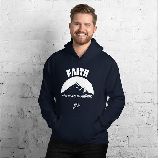 Faith Can Move Mountains - Adult Hoodie in navy blue