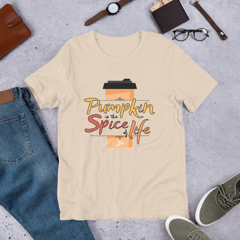 Pumpkin is the Spice of Life Adult Tee in cream