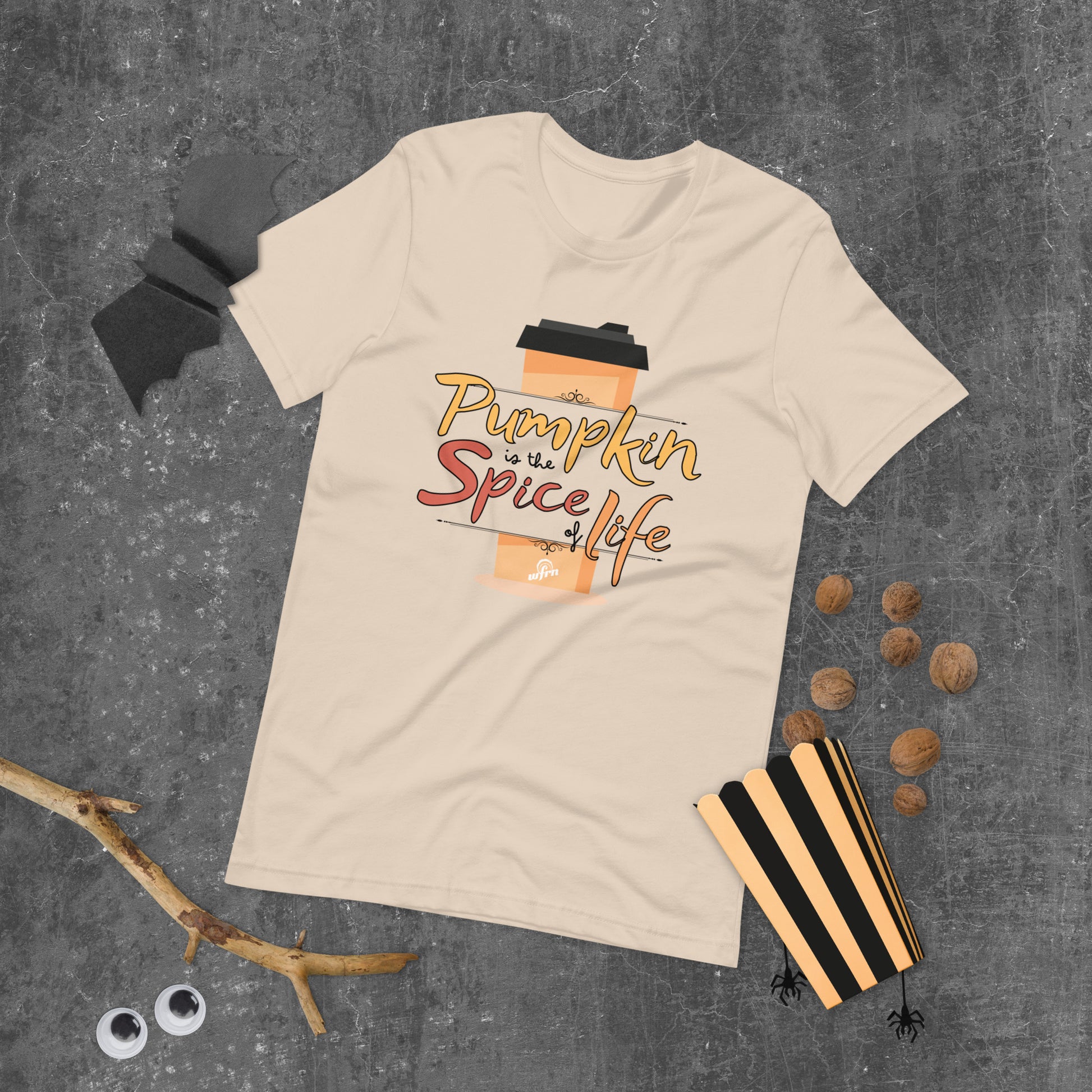 Pumpkin is the Spice of Life Adult Tee in cream