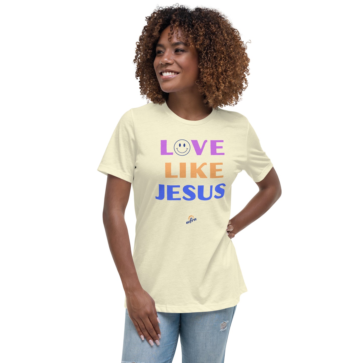 'Love Like Jesus' Smiley Women's Relaxed T-Shirt